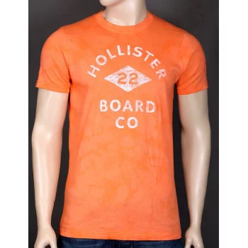 Hollister Pánské Tričko s Krátkým Rukávem Board Orange