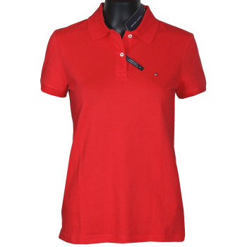 Tommy Hilfiger dámské polo tričko červené Easy Fit 