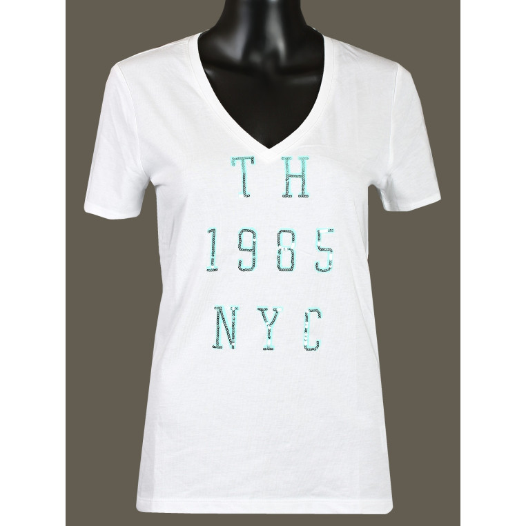Tommy Hilfiger dámské tričko v-neck 681112