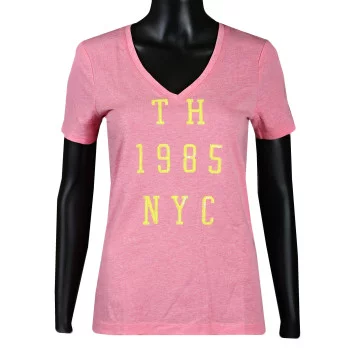 Tommy Hilfiger dámské tričko v-neck pink
