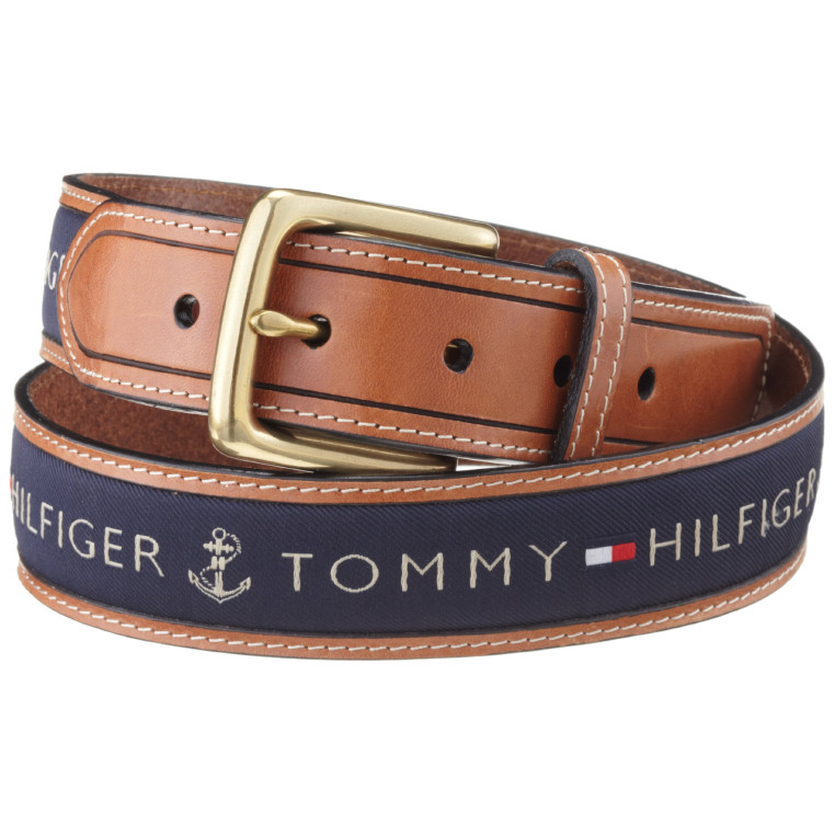 Tommy Hillfiger kožený pásek oboustranný Ribbon Inlay