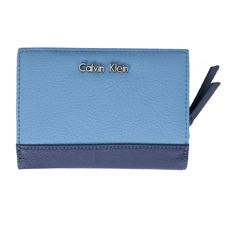 Calvin Klein dámská peněženka dárkový set s klíčenkou Sadie Logo modrý