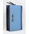 Calvin Klein dámská peněženka dárkový set s klíčenkou Sadie Logo modrý