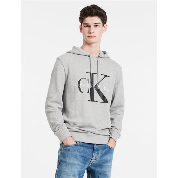 Calvin Klein pánské mikina Logo Hoodie 41QK962 šedá