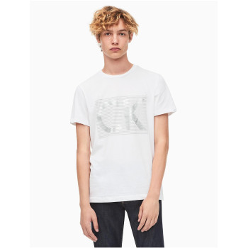 Calvin Klein pánské tričko ILLUSION LOGO bílé 