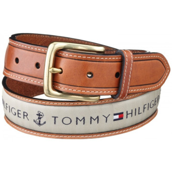 Tommy Hilfiger kožený pásek Ribbon Inlay wht