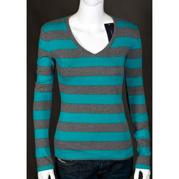 Tommy Hilfiger dámské tričko s dlouhým rukávem stripe soft