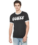 Guess pánské tričko Raffe Logo Ringer černé