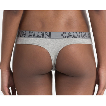 Calvin Klein kalhotky Tanga šedé QD3636