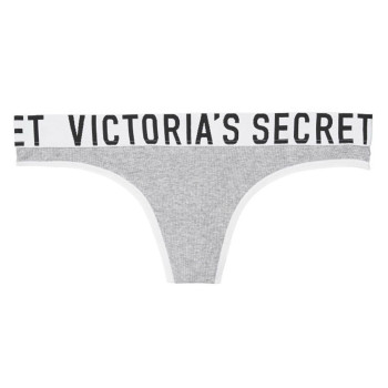 Victorias secret kalhotky Tanga thong bavlněné šedé