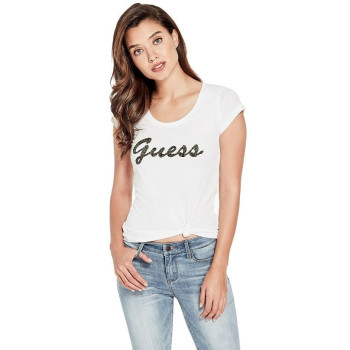 Guess USA dámské tričko Liza Threaded bílé