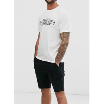 Abercrombie & Fitch pánské tričko Soft Cotton s krátkým rukávem Logo print bílé 