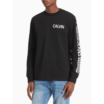Calvin Klein pánské tričko s dlouhým rukávem černé 6010