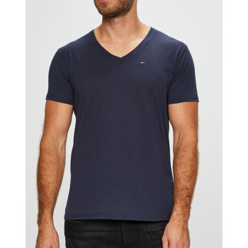 Tommy Hilfiger pánské tričko v-neck solid navy tmavě modré