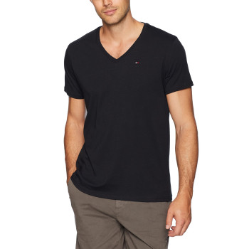 Tommy Hilfiger pánské tričko z usa v-neck solid černé