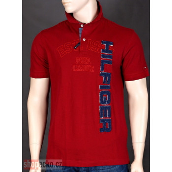 Tommy Hilfiger pánské polo tričko CF tmavě červené 