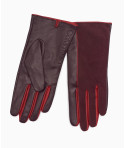 Calvin Klein kožené dámské rukavice z teecí kůže red dcz