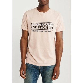 Abercrombie & Fitch pánské tričko Logo Print beige 