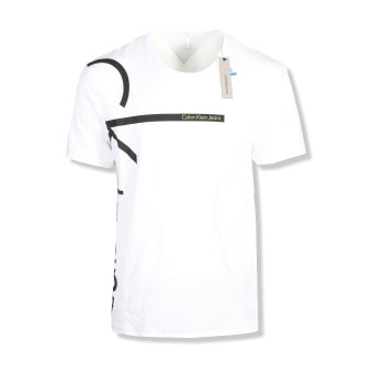 Calvin Klein pánské tričko Side Logo bílé 901-100