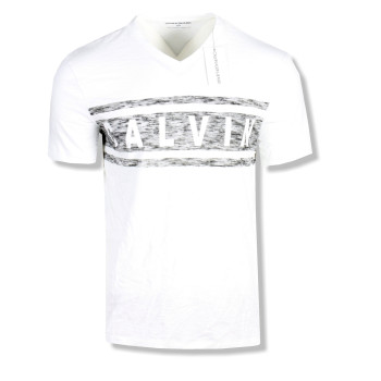 Calvin Klein pánské tričko Print Cloud Logo bílé 