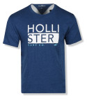 Hollister pánské tričko Logo Print modré 0031-251