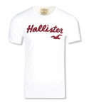 Hollister pánské tričko bílé Logo Print 0961-099
