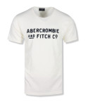 Abercrombie & Fitch pánské tričko Logo Print bílé 2395-100