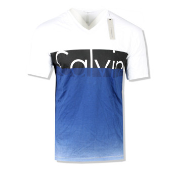 Calvin Klein pánské tričko Wide Logo bílé