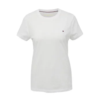 Tommy Hilfiger dámské tričko Solid crew bílé