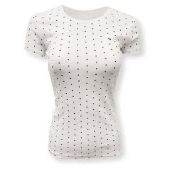 Tommy Hilfiger dámské tričko s puntíky Dots bílé