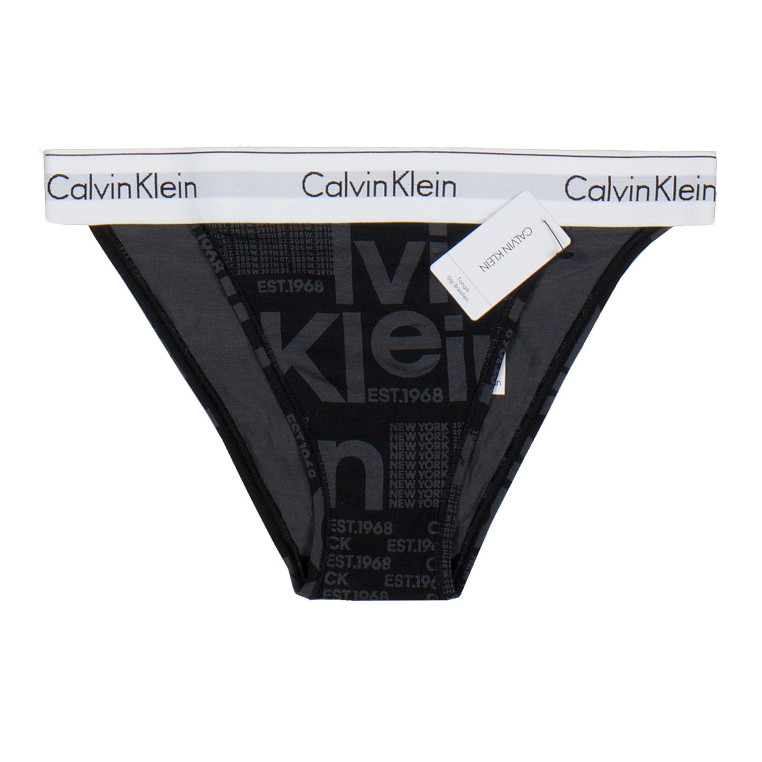 Calvin Klein brazilské tanga thongs s šírokým lemem Logo print černé