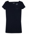 Tommy Hilfiger dámské tričko s krátkým rukávem s velkým výstřihem černé