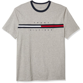 Tommy Hilfiger pánské tričko s krátkým rukávem Core Logo šedé