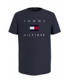 Tommy Hilfiger pánské tričko s krátkým rukávem Chest Logo Print tmavě modré