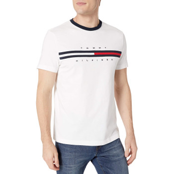 Tommy Hilfiger pánské tričko s krátkým rukávem Core Logo šedé