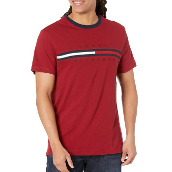 Tommy Hilfiger pánské tričko s krátkým rukávem Core Logo červené