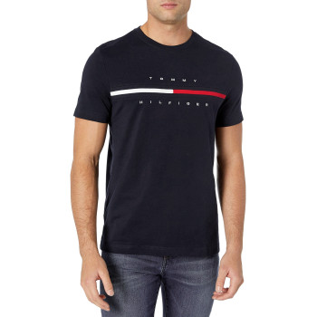 Tommy Hilfiger pánské tričko s krátkým rukávem Core Logo černé