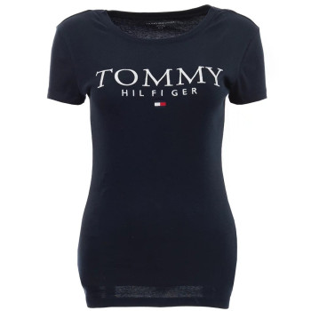 Tommy Hilfiger dámské tričko Solid crew Fave tee tmavě modré