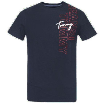 Tommy Hilfiger pánské tričko s krátkým rukávem Vert Logo dark blue