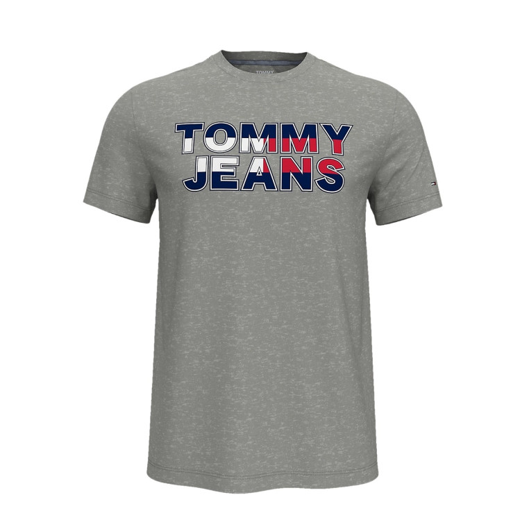 Tommy Hilfiger pánské tričko s krátkým rukávem Essential Logo šedé