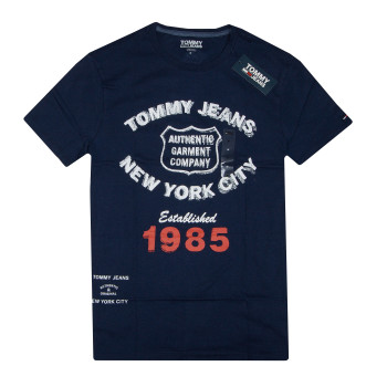 Tommy Hilfiger pánské tričko s krátkým rukávem Authentic Garment tmavě modré