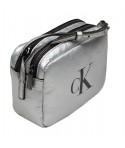 Calvin Klein kabelka moderní clutch silver stříbrná 