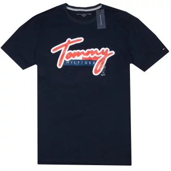 Tommy Hilfiger pánské tričko s krátkým rukávem Iconic Flag tmavě modré