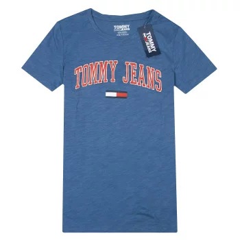 Tommy Hilfiger dámské tričko s krátkým rukávem Crew Logo modré