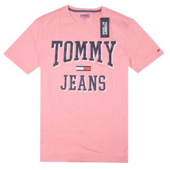 Tommy Hilfiger pánské tričko s krátkým rukávem Iconic Logo Print red/pink