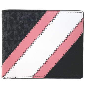 Michael Kors pánská peněženka COOPER s kapsou na drobné Pink Black/pink
