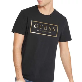 Guess Pánské Tričko Erikk Logo černé