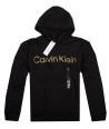 Calvin Klein pánské mikina hoodie Circle Monogram bílá